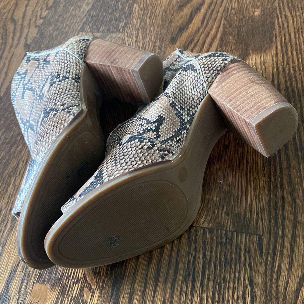 Lucky Brand Python Booties - Size 6 - image 5